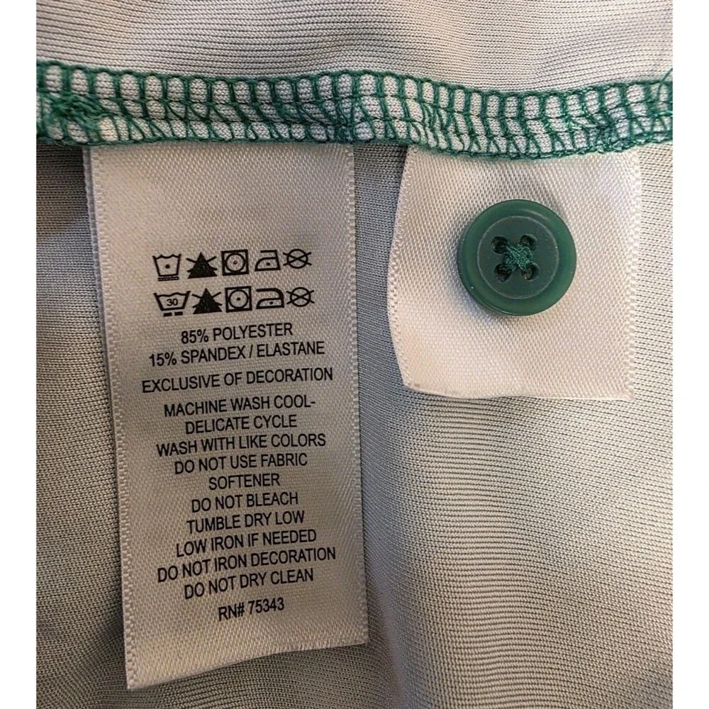 Rorie Whelan Golf Polo Green Polka Dots Size Large